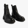 Gabor MARRISA Womens Boots Black side view showcasing leather upper and elasticated side panels.