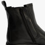 Gabor MARRISA Womens Boots Black detail view showcasing the leather upper and side zipper design.