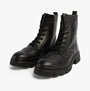 Gabor MERYL Womens Boots Black side view showing lace-up closure and block heel design.