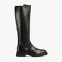 Gabor MATCH Womens Boots Black side view showing tall leather construction and block heel.