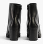 Gabor ESSENTIAL Womens Ankle Boots Black back view showcasing block heel and zip closure.