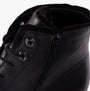 Gabor BOAT Womens Ankle Boots Black detail view showcasing leather upper, zip closure and stylish design.