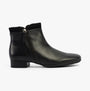 Gabor BRIANO Womens Ankle Boots Black side view showing leather upper and zip closure.