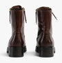 Gabor SERVE Womens Ankle Boots Brown back view showing leather upper and block heel design.