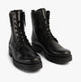 Gabor SERVE Womens Ankle Boots Black side view showcasing lace-up details and block heel design.