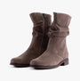 Gabor HODIE Womens Boots Mohair side view showing the ankle height, zip fastening, and soft suede texture in a stylish brown color.