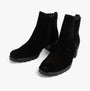 Gabor DELIGHT Womens Ankle Boots Black side view showcasing suede upper and block heel design