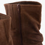 Gabor RAMONA Womens Boots Whisky detail view of zip fastening on brown suede upper
