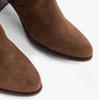 Gabor RAMONA Womens Boots Whisky detail view of suede upper and chisel toe, showcasing comfort features and rich color.