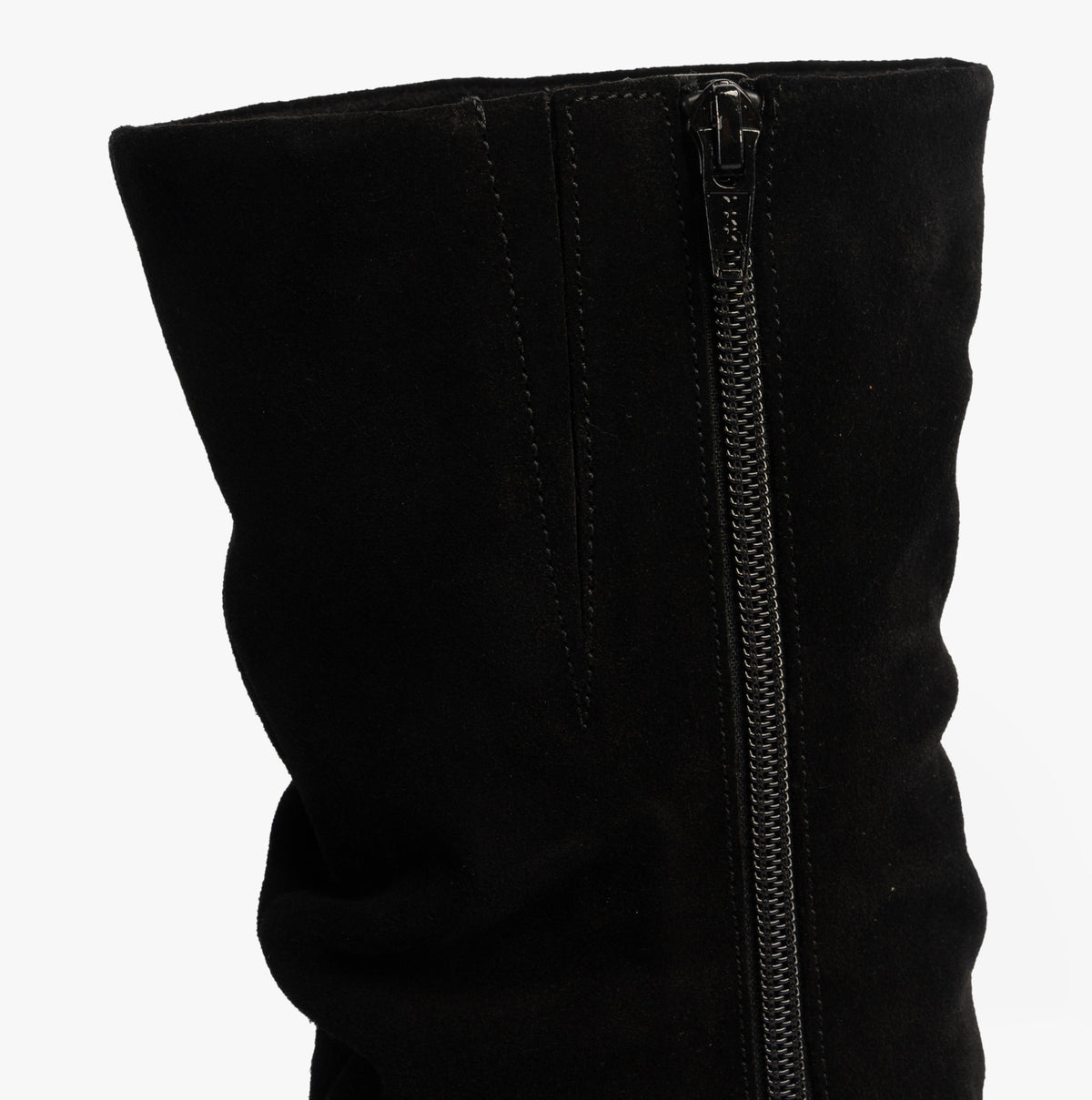 Gabor RAMONA Womens Boots Black detail view showing zipper and suede upper material