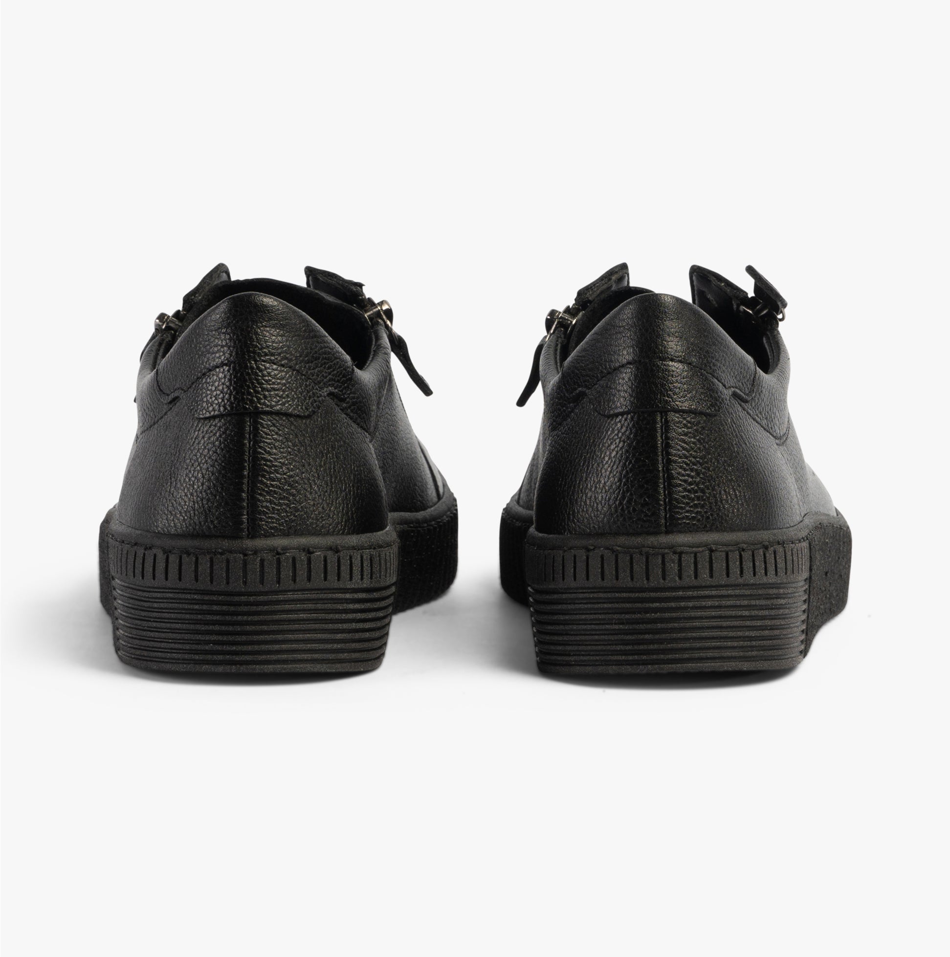 Gabor WISDOM Womens Trainers Black back view showing the low-top design and platform sole.