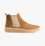 Gabor LOURDES Womens Ankle Boots Cognac side view featuring suede upper and elasticated side panel.