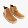 Gabor LOURDES Womens Ankle Boots Cognac side view showcasing the suede upper and elasticated side panels.
