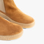 Gabor LOURDES Womens Ankle Boots Cognac detail view showcasing suede upper and rubber sole.