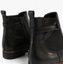 Gabor NOLENE Womens Ankle Boots Black side view detailing the leather upper and elastic panel features.