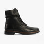 Gabor NERISSA Womens Ankle Boots Black side view showcasing leather upper and lace-up detail.