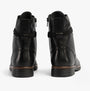 Gabor NERISSA Womens Ankle Boots Black back view showcasing the leather upper and flat heel design.