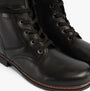 Gabor NERISSA Womens Ankle Boots Black close-up view showing lace-up detail and leather upper texture.