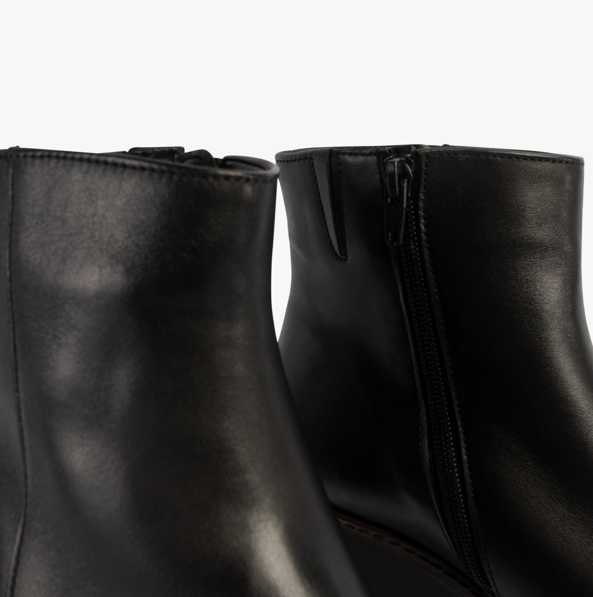 Gabor UTOPIA Womens Ankle Boots Black detail view showing leather upper and zip closure.