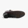 Gabor ELA Womens Ankle Boots Brown bottom view showing rubber sole and block heel for comfort and stability.