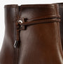 Gabor ELA Womens Ankle Boots Brown detail view showcasing the leather upper and zip fastening features.