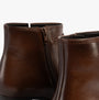 Gabor ELA Womens Ankle Boots Brown detail view showing the zip and leather upper.