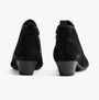 Gabor TRUDY Womens Boots Black rear view with block heel and zip closure in suede material.