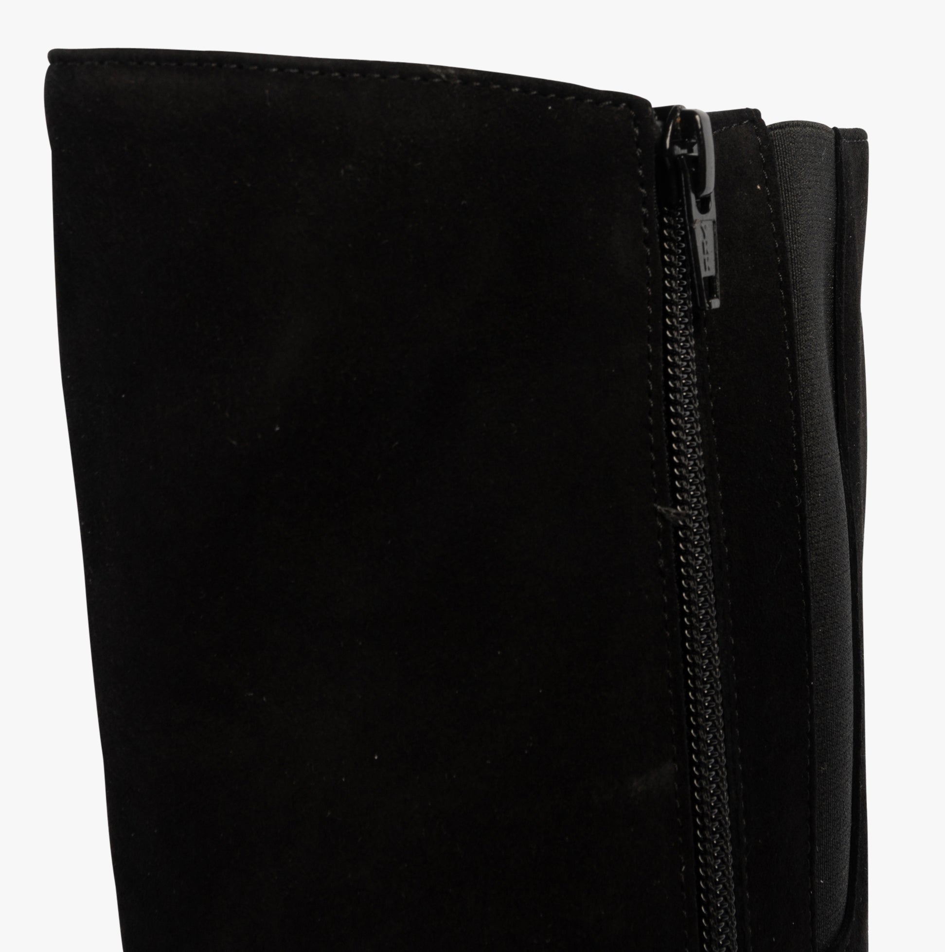 Gabor ASHBY Womens Boots Black side view highlighting the zip closure and suede material detail.