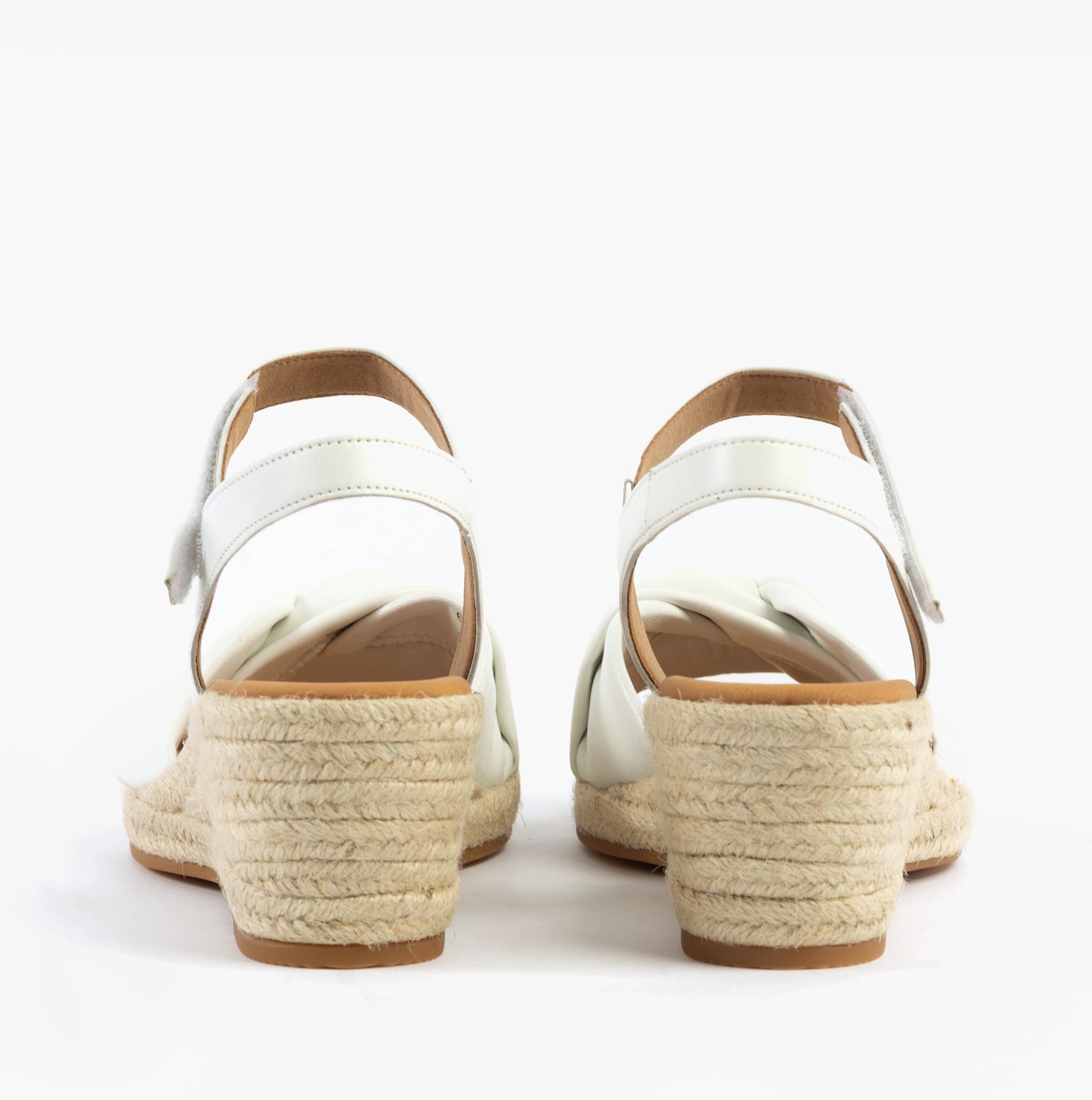 MOON Womens Wedge Sandals White