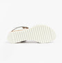 Gabor RAYNOR Womens Sandals White bottom view showing rubber sole design and lightweight construction.