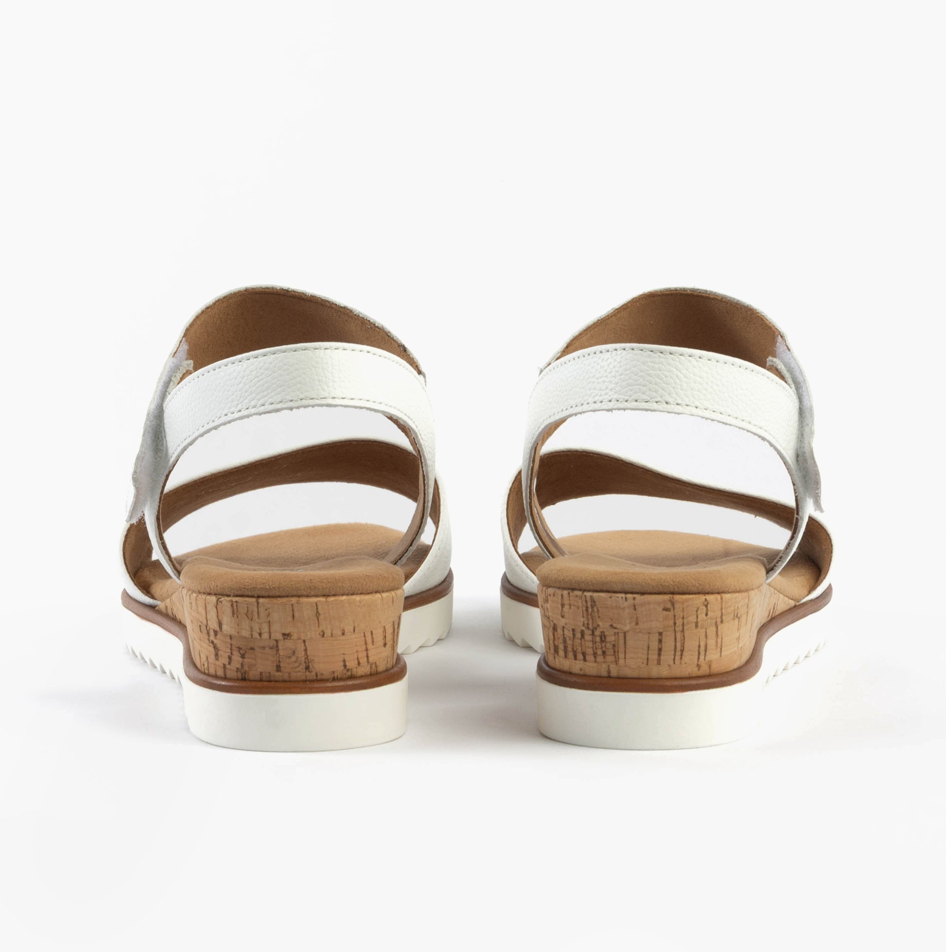 Gabor RAYNOR Womens Sandals White back view showcasing the wedge heel and comfortable fit.
