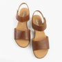 Gabor RAYNOR Womens Sandals Camel top view showing suede and textile materials, comfortable lightweight design with wedge heel.
