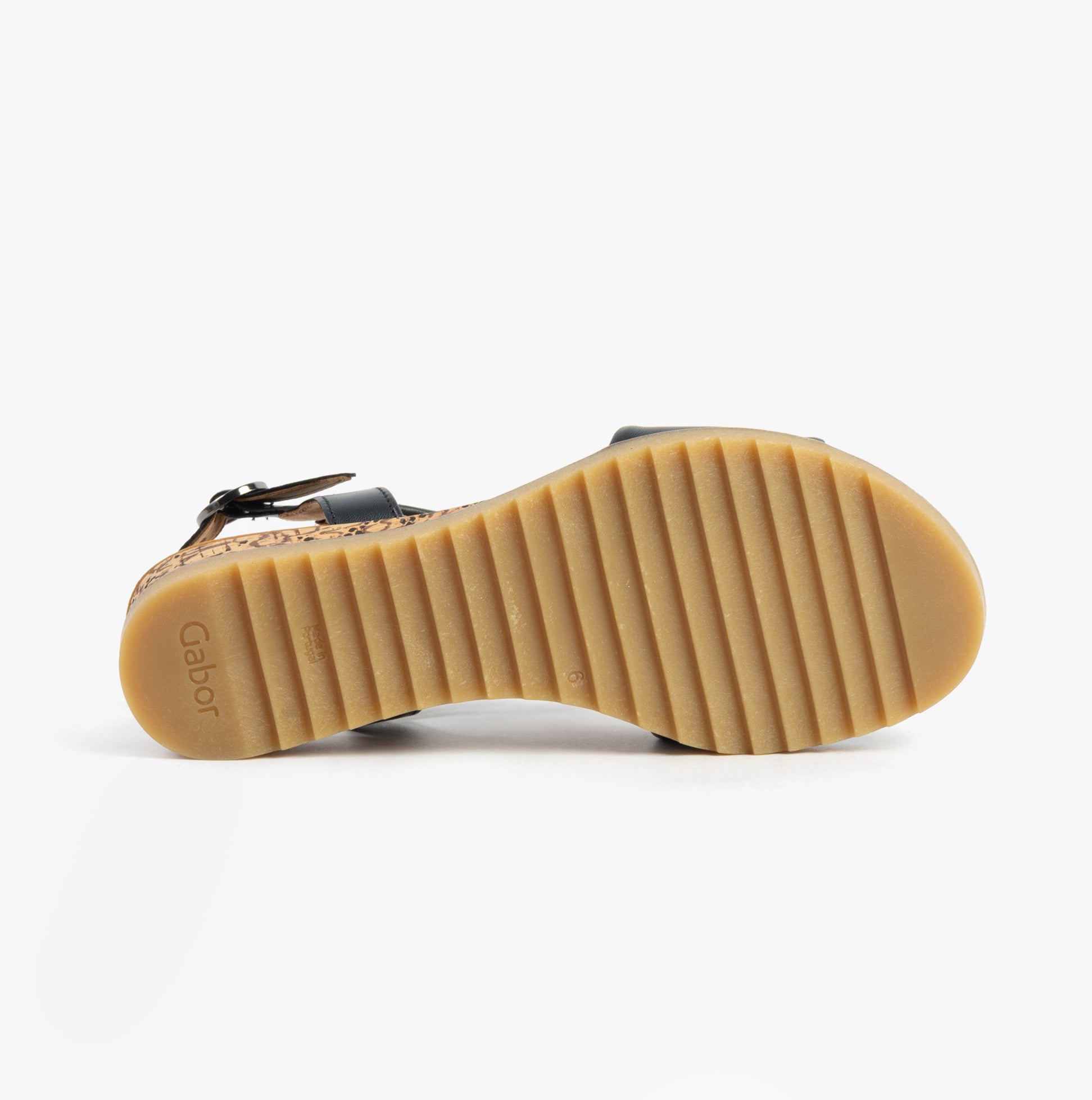 Gabor RICH Womens Sandals Dark Navy bottom view showing rubber sole texture and grip.