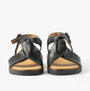 Gabor RICH Womens Sandals Black back view showcasing leather upper, buckle closure, and lightweight design.