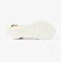 Gabor RICH Womens Sandals White bottom view with rubber sole showcasing grip and lightweight design.