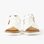 Gabor RICH Womens Sandals White front view, showcasing white leather upper and buckle closure on a lightweight wedge heel.
