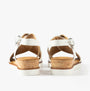 Gabor RICH Womens Sandals White back view showcasing wedge heel and buckle design.