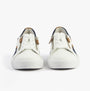 Gabor WEMO Womens Trainers White front view with lace-up and zipper details.