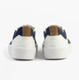 Gabor WEMO Womens Trainers White back view showing leather and suede details and rubber sole.