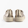 Gabor WISDOM Womens Trainers Beige back view showcasing the stylish design and leather upper.