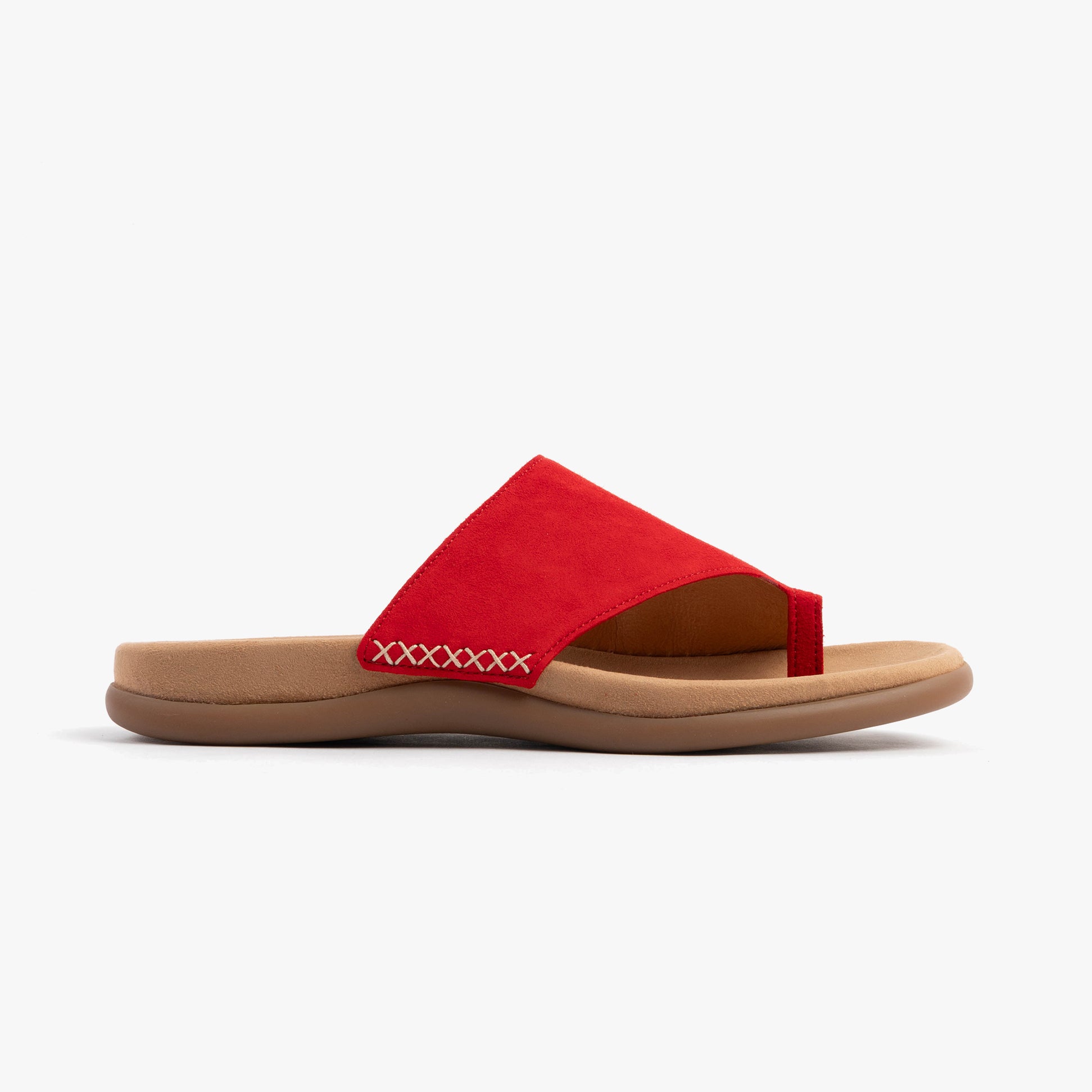 Gabor LANZAROTE Womens Sandals Red side view showcasing lightweight design and comfort features.