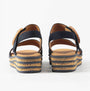 Gabor ANDRE Womens Sandals Blue back view with wedge heel and buckle closure, showcasing lightweight comfort design.