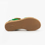 Gabor ANDRE Womens Sandals Green bottom view showcasing rubber sole and brand logo detail.