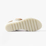 Gabor YEO Womens Sandals White bottom view showcasing rubber sole and comfort design.