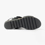 Gabor YEO Womens Sandals Black bottom view showing rubber sole detailing and traction.