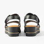 Gabor YEO Womens Sandals Black back view showing leather upper and wedge heel design.