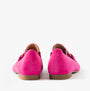 Gabor JANGLE Womens Shoes Pink rear view, suede loafer shoes with slip-on design.