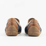 Gabor CALIFORNIA Womens Loafers Navy/New Whiskey back view showing suede and leather materials and comfortable rubber soles.