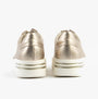 Gabor KEYSTONE Womens Trainers Beige back view showing smooth beige leather and rubber sole.