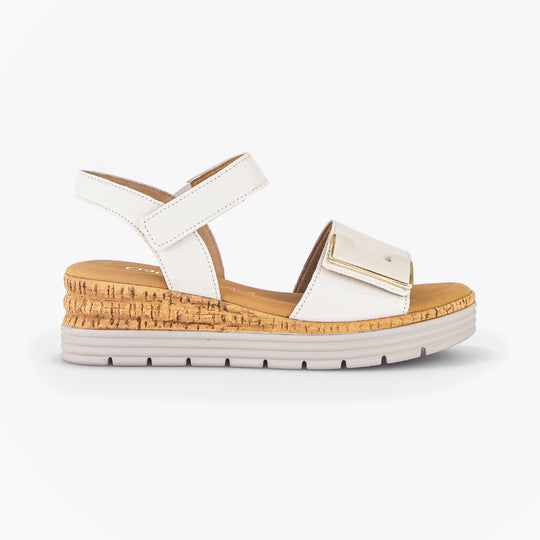 Gabor SHOUT Womens Ankle Strap Sandals Cream